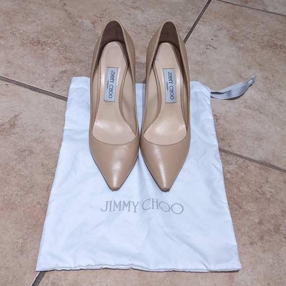 Jimmy Choo Nude Romy 85 Pumps - Picture 3 of 10